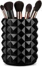 Acrylic Makeup Brush Holder, Black Pen Holder, Clear Cosmetics Brushes Cup Storage Solution, Round Hair Brush Organizer, Vanity Desk Decor