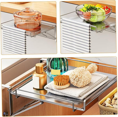 Cabilock Door Cabinet Shelf Organizer Hanging Storage Spice Organizer for Kitchen