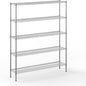 14" Deep x 60" Wide x 74" Height Wire Shelving Kit | 5-Tier | NSF Commercial Storage Rack Unit