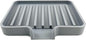 Silicone Soap Dish Tray and Sponge Holder with Drain Chute, Rectangular, Kitchen and Bathroom Sink Organizer (Grey, 5.2"x4" (Set of 2), 7.2 Ounces)