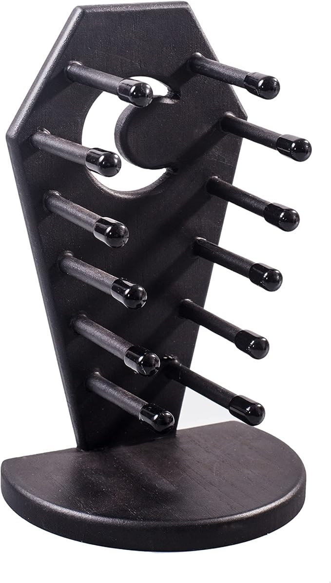 Coffin Eyeshadow Palette Organizer - Gothic Valentine's Decor for Oddities and Curiosities - Makeup Holder for Vanity - Goth Halloween Decor for Bathroom and Bedroom