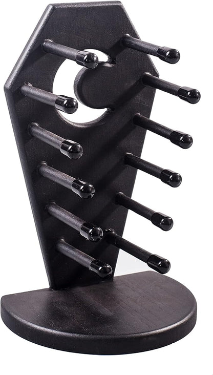 Coffin Eyeshadow Palette Organizer - Gothic Valentine's Decor for Oddities and Curiosities - Makeup Holder for Vanity - Goth Halloween Decor for Bathroom and Bedroom