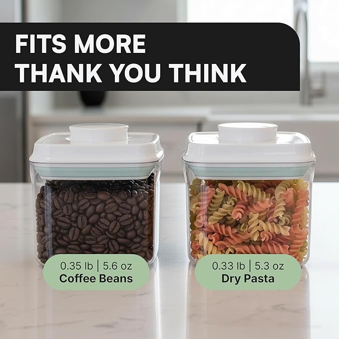 Bop Top Airtight Food Storage Containers with Lid 2 Cups / 16 oz | Kitchen Canister Sets | Air Tight Pantry Container | Pop Top Dry Food Storage Containers for Snacks, Sugar, Flour, Baking, Pasta
