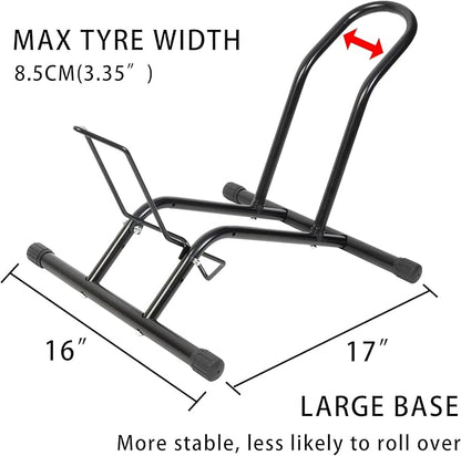Bike Floor Stand,Bike Rack Floor Type，Bike Stand Holds 16”-29”Wheels,Bicycle Stand suitable for Apartments and Garages
