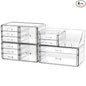 Acrylic Clear Make up Organizers And Storage for Vanity,Bathroom Skincare Organizer With 12 Drawer for Dresser,Plastic Desk Accessories Organization,Cosmetic Organizer Countertop for Beauty,Skin Care