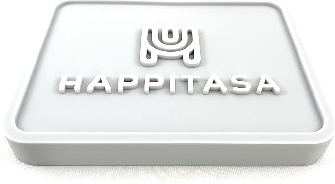 Silicone Soap Dish Tray and Sponge Holder with Drain Chute, Rectangular, Kitchen and Bathroom Sink Organizer (Light Grey, 5.2"x4" (Set of 2), 7.2 Ounces)