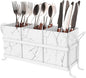 Marble Utensil Holder for Countertop - Stylish Marble Kitchen Accessories for Effortless Organization, Ideal Silverware Caddy for Party, Farmhouse Decor Friendly