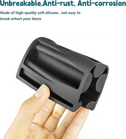 Silicone Soap Dish,Self Draining Soap Holder Perfect for Shower,Bathroom Sink,Kitchen Sink & Travel,Non-Slip Bar Soap Holder Extend Soap Life,Keep Soap Bars Dry & Easy Cleaning Black-3Pcs