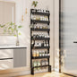 ABCOOL Behind Door Storage Organizer Rack, 6 Tier Adjustable Hanging Baskets Free Standing Thin Metal Space Savers Room Storage Organizers, Back of Door Heavy Duty Storage