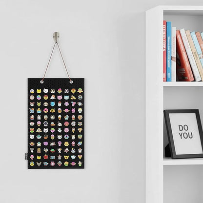 Pin Display - 96 Slots Felt Hanging Brooch Pin Organizer - Enamel Collection Brooch Pins Organizer