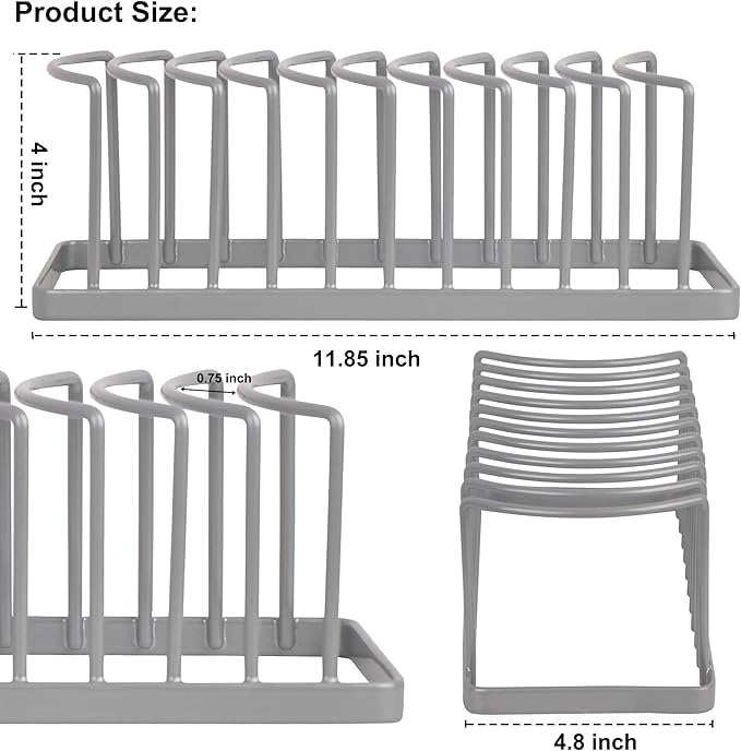 Hat Organizer for Baseball Caps - 2 Pack Space Saving Hat Stand Hold 20 Caps - Premium Metal Hat Rack for Baseball Caps Display & Organizer - No Install Hat Holder for Closet (Grey)