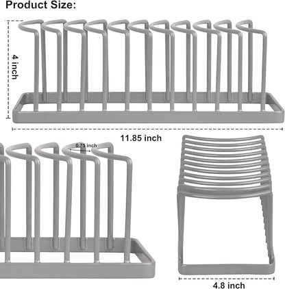 Hat Organizer for Baseball Caps - 2 Pack Space Saving Hat Stand Hold 20 Caps - Premium Metal Hat Rack for Baseball Caps Display & Organizer - No Install Hat Holder for Closet (Grey)