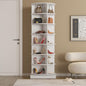 7-Tier Rotating Shoe Rack Tower, 360 Spinning Shoe Rack, Modern Free Standing Spinning Shoe Organizer, Rotating Lazy Susan Shoe Racks for Entryway Doorway, Holds Up to 28 Pairs of Shoes(White)