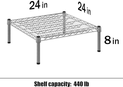 24" Deep x 24" Wide x 8" Height Wire Shelving Kit | 1-Tier | NSF Commercial Storage Rack Unit