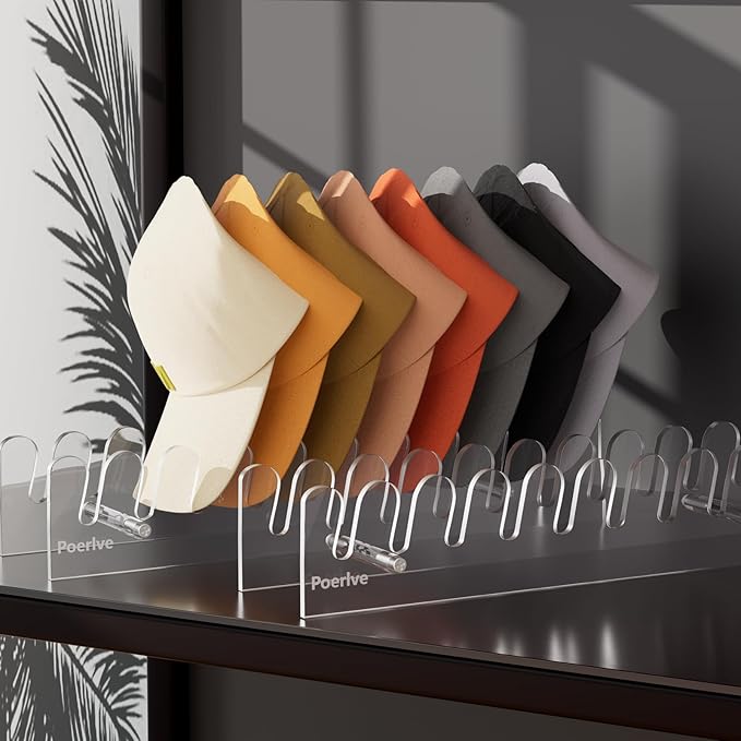Hat Stand for Baseball Caps, Hat Holder, Acrylic Hat Display, Hat Organizer, Hat Rack with Smooth and Rounded Edges, Hat Storage for Closet, Dresser, Bedroom,1pcs