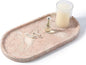 Koville Pink Marble Tray for Bathroom Countertop, Vanity Tray Stone Trays for Decor, Natural Marble Decorative Tray for Dresser Organizer, Storage Trays for Perfume, Jewelry, Cosmetics(Coquille Pink)