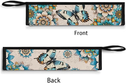 Portable Tableware Carrier Pouch Cutlery Bag Silverware Organizer Accessories for Travel Camp Party,Boho Mandala Floral Butterfly