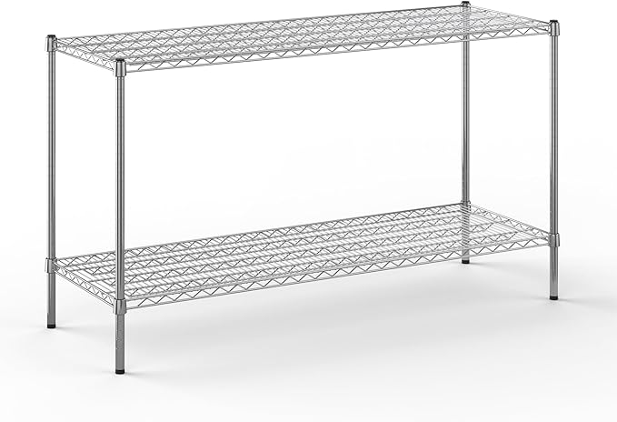 21" Deep x 60" Wide x 34" Height Wire Shelving Kit | 2-Tier | NSF Commercial Storage Rack Unit
