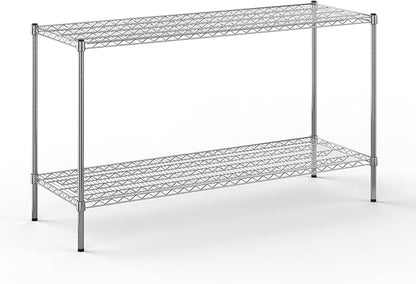 21" Deep x 60" Wide x 34" Height Wire Shelving Kit | 2-Tier | NSF Commercial Storage Rack Unit