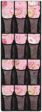 Behind The Door Organizer 12 Pockets Shoe Holder Hanger for Living Room Cookie Over The Door Shoe Organizer Bathroom Pink Wall Hanging Storage for Closet