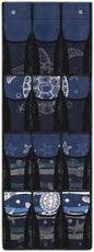 Over Door Hanging Organizer - 12 Reinforced Pockets for Diapers, Cleaning Supplies, Toys, Anti-Slip Metal Hooks,Sea Turtle