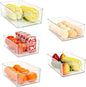 Refrigerator Organizer Bins 5 Pack Stackable Fridge Organizers with Handles Clear Freezer Storage Containers for Pantry, Cabinets,Shelves, Drawer – BPA-Free Plastic Kitchen Organizers