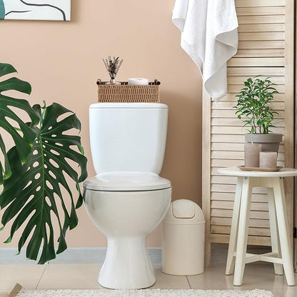 Boao 3 Pcs Boho Storage Wicker Baskets Handmade Woven Decorative Paper Rope Baskets for Organizing with Handle Countertop Toilet Paper Storage Container for Toilet Tank Top(Natural Color,Rectangle)