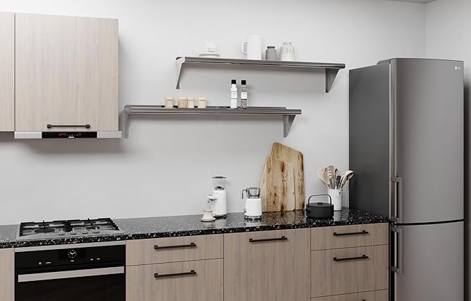 AmGood 10 in. x 48 in. Stainless Steel Wall Shelf | NSF | Metal Shelving | Garage, Laundry, Storage, Utility Room | Restaurant, Commercial Kitchen