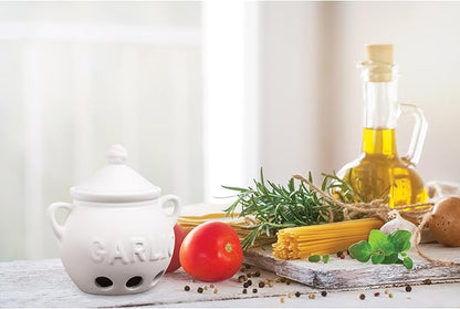 Fantes Garlic Keeper, Unglazed Earthenware Ceramic, The Italian Market Original since 1906