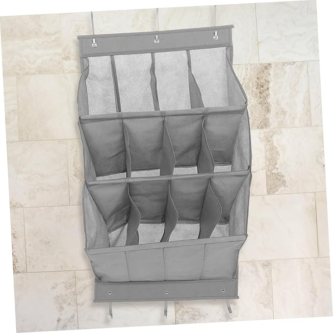 ULTECHNOVO 12Grid Over Door Shoe Storage Mounted Organizer for Shoes Boots and Accessories for Space Optimization Bathrooms Bedrooms