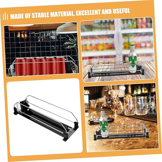 2pcs Automatic Pusher Can Organizer for Fridge Drinks Dispenser Smooth Surface