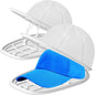 Eiito 2 Pack Hat Washer Cage for Washing Machine, Baseball Cap Cleaner Frame with Mesh Bag, Keeps Shape for Flat & Curved Brim, Fits Adult & Kids, White