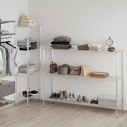 18" Deep x 72" Wide x 54" Height Wire Shelving Kit | 3-Tier | NSF Commercial Storage Rack Unit