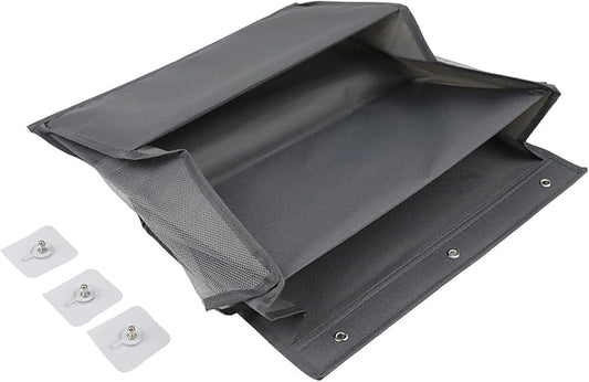RV Shoe Organizer Over Door, Hanging Shoe Storage For Camper, Wall Mount Rack With Tape, Large Deep Pockets, Oxford Cloth, Space Saving Design For Narrow Closet(Gray)