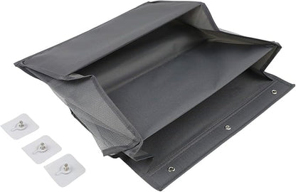 RV Shoe Organizer Over Door, Hanging Shoe Storage For Camper, Wall Mount Rack With Tape, Large Deep Pockets, Oxford Cloth, Space Saving Design For Narrow Closet(Gray)