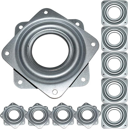 10Pack Lazy Susan Hardware, 3” Square Ball Bearing Swivel Plate, 120lbs Capacity 5/16” Thick Rotating Disc, Lazy Susan Turntable for Serving Trays, Kitchen Cabinet, Craft Project, Makeup Holder