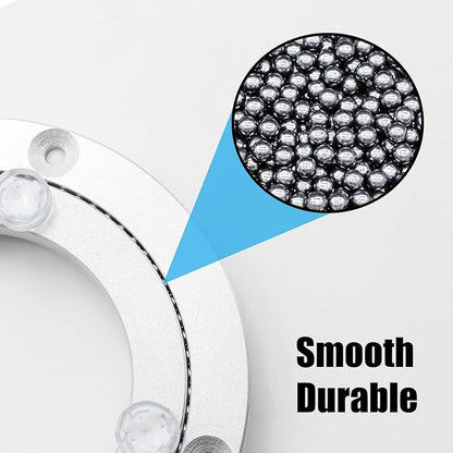 4Pcs 120mm / 4.72" Aluminum Alloy Lazy Susan Turntable Bearings, 4" Round Rotating Bearing Turntable Base(Base Only), for Kitchen Storage, Corner Shelves, Book Rack