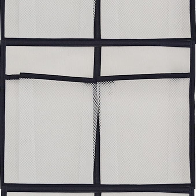 White Over Door Shoe Organizer, 12 Large Pockets Hanging Storage for Closet Organization, Space Saving Shoe Rack and Accessory Holder