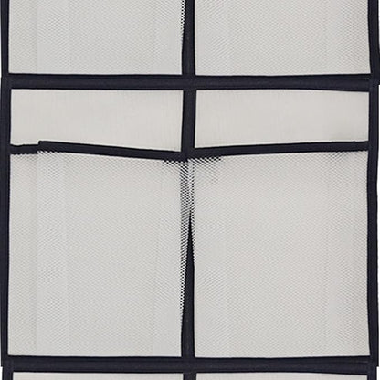 White Over Door Shoe Organizer, 12 Large Pockets Hanging Storage for Closet Organization, Space Saving Shoe Rack and Accessory Holder