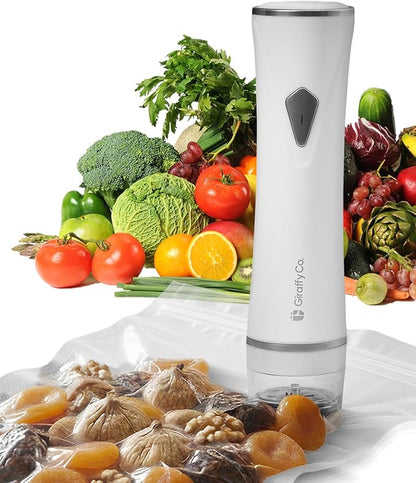 Cordless Handheld Vacuum Sealer Machine for Food (Machine Only), Portable Vacuum Sealer with Visible Water Tank for Reusable Valve Vacuum Bags, Meal Prep & Freezer Storage