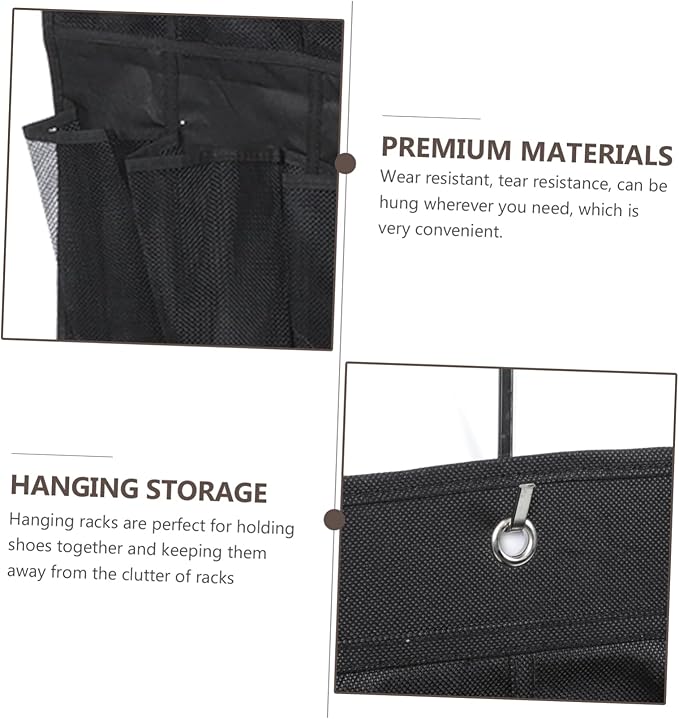 Garneck Door Hanging Shoe Organizer Bag Non-Woven Storage Pouch for Shoes Wall Mount Home Decor Accessory