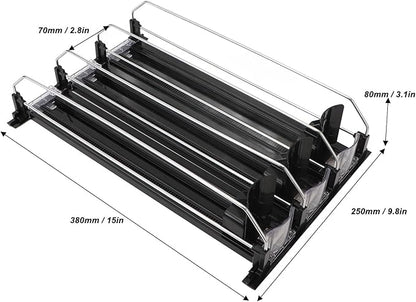 Zerodis Food Storage Packaging Automatic Pusher Glide Self Pushing Soda Can Dispenser Pushing Drink Organizer Self Pushing Soda Can Dispenser Fridge Drink Dispenser Fridge Self 3Pcs Soda