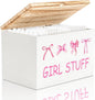 R HORSE Tampon Holder for Bathroom - Feminine Product Organizer, Pink Bow Organize Case with Lid Shark Week Tampon Storage Lady Stuff Box for Bathroom Accessories