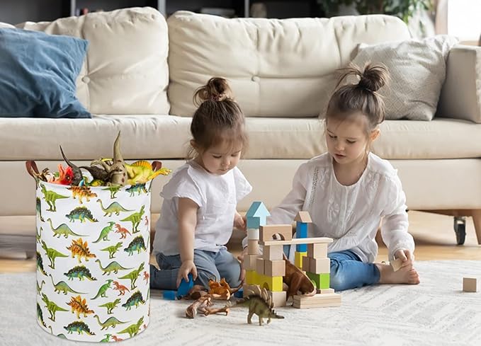 Dinosaur Kids Laundry Hamper Baby Laundry Basket Cute Kids Hamper Toy Storage Bin Boys Hamper and Girls Dinosaur Room Decor(Toy Dinosaur)