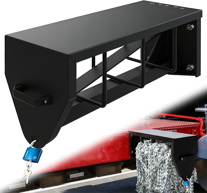 Heavy-Duty Lockable Wall-Mounted Chain Rack, Trailer Chain Holder & Towing Chain Organizer for Semi Trucks, Secure Chain Storage for Trucks & Trailers