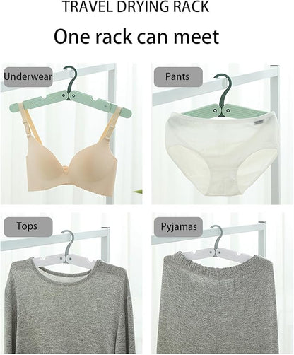 Foldable Travel Hangers, ABS Plastic, Expandable 10-15 Inch, Heavy Duty Clothes Hangers with Space Saving Design for Business Trips (White 3PCS)