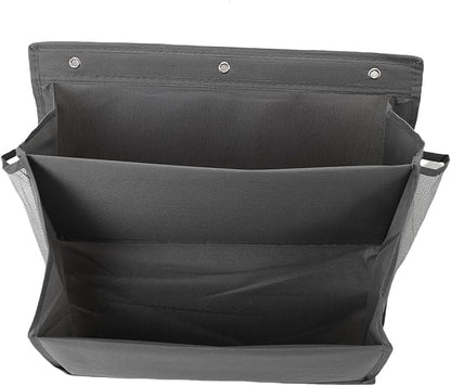 Efficiently Use Vertical Space with Door Mounted Design Hanging Shoes Design, Oxford Fabric Double Tier Shoe Organizer for Spaces (Gray)
