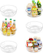 Guzon 6 Pack Lazy Susan Turntable for Cabinet, 10 Inch Lazy Susan Organizer with Handles and High Sides, Clear Rotating Organizer for Kitchen, Pantry, Dresser, Refrigerator, Bathroom, Table, Fridge