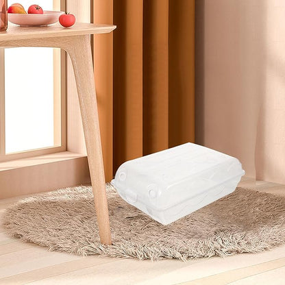 Thickened Plastic Shoe Storage Box 2pcs Large Dustproof Shoe Organizer Lid for Men and Women Stackable Space-saving for Closet and Entryway Style