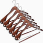 DEILSY Wide Shoulder Wooden Suit Hangers with Non-Slip Pants Bar & 360° Swivel Hook - Smooth Finish Coat Hangers for Men and Women - Heavy Duty Clothes Hanger – Pack of 6